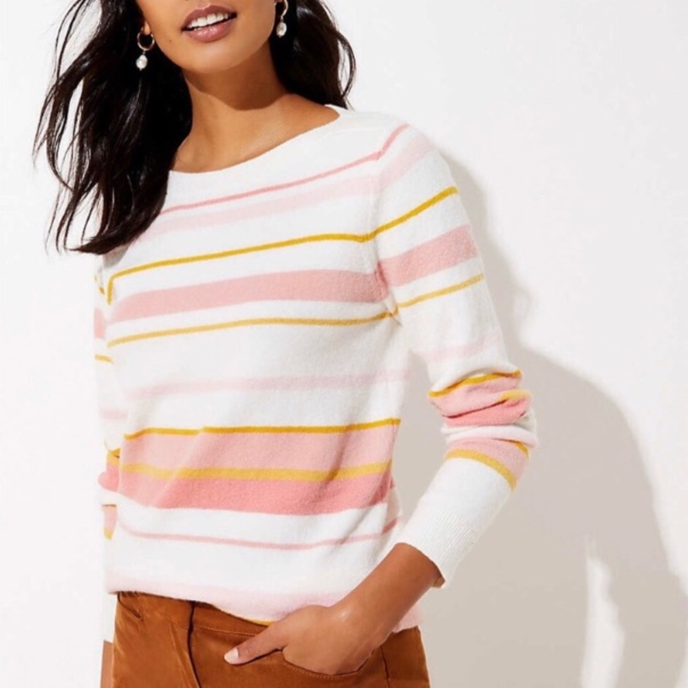 🆕 NWT LOFT Striped Boatneck Sweater